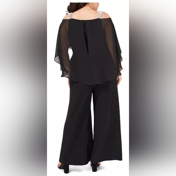 MSK Black Wide Leg Jumpsuits - Picture 2 of 8